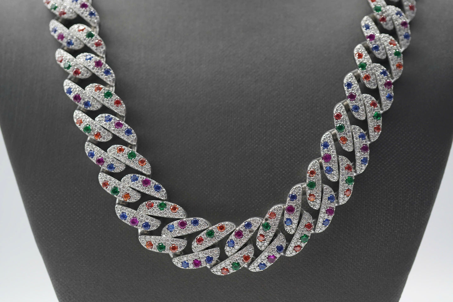 15mm VVS Moissanite Diamond Cuban Necklace