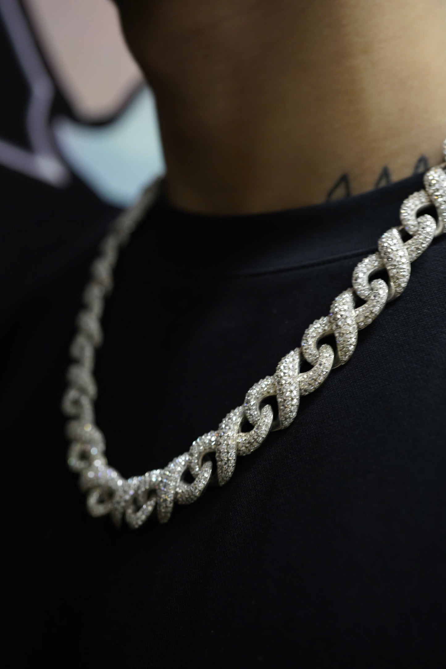 16mm VVS Moissanite Diamond Cuban Necklace