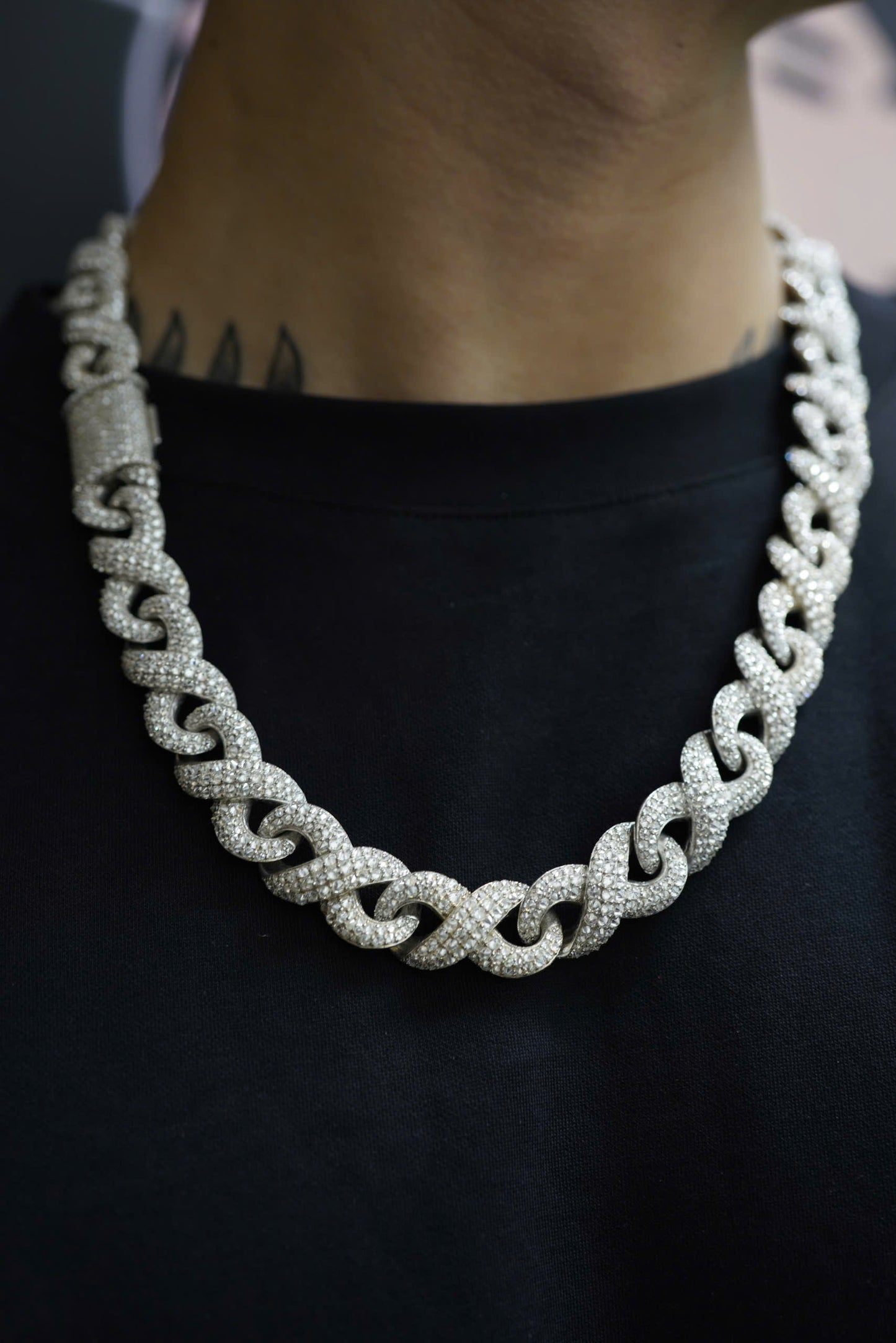 16mm VVS Moissanite Diamond Cuban Necklace